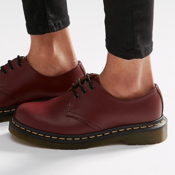 Dr. Martens Shoes - Dr Martens- 1461 Smooth Leather Oxford Shoes Red